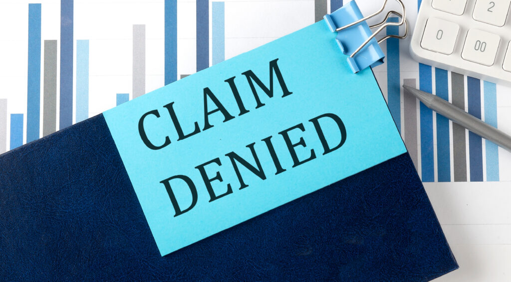 Claim denial document